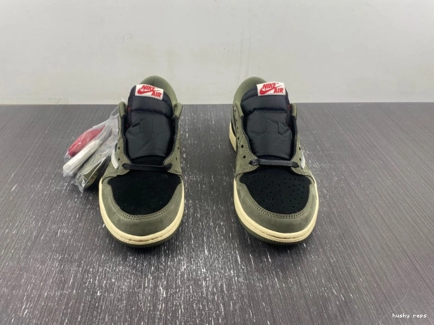 Rep Husky OG SP DM7866-002 'BLACK X TRAVIS SCOTT LOW AIR OLIVE' JORDAN 1 0705